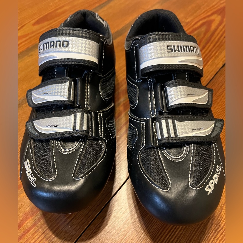 Shimano Cycling Shoes Womens Size 40 Black/White SH-WR31L 3-straps